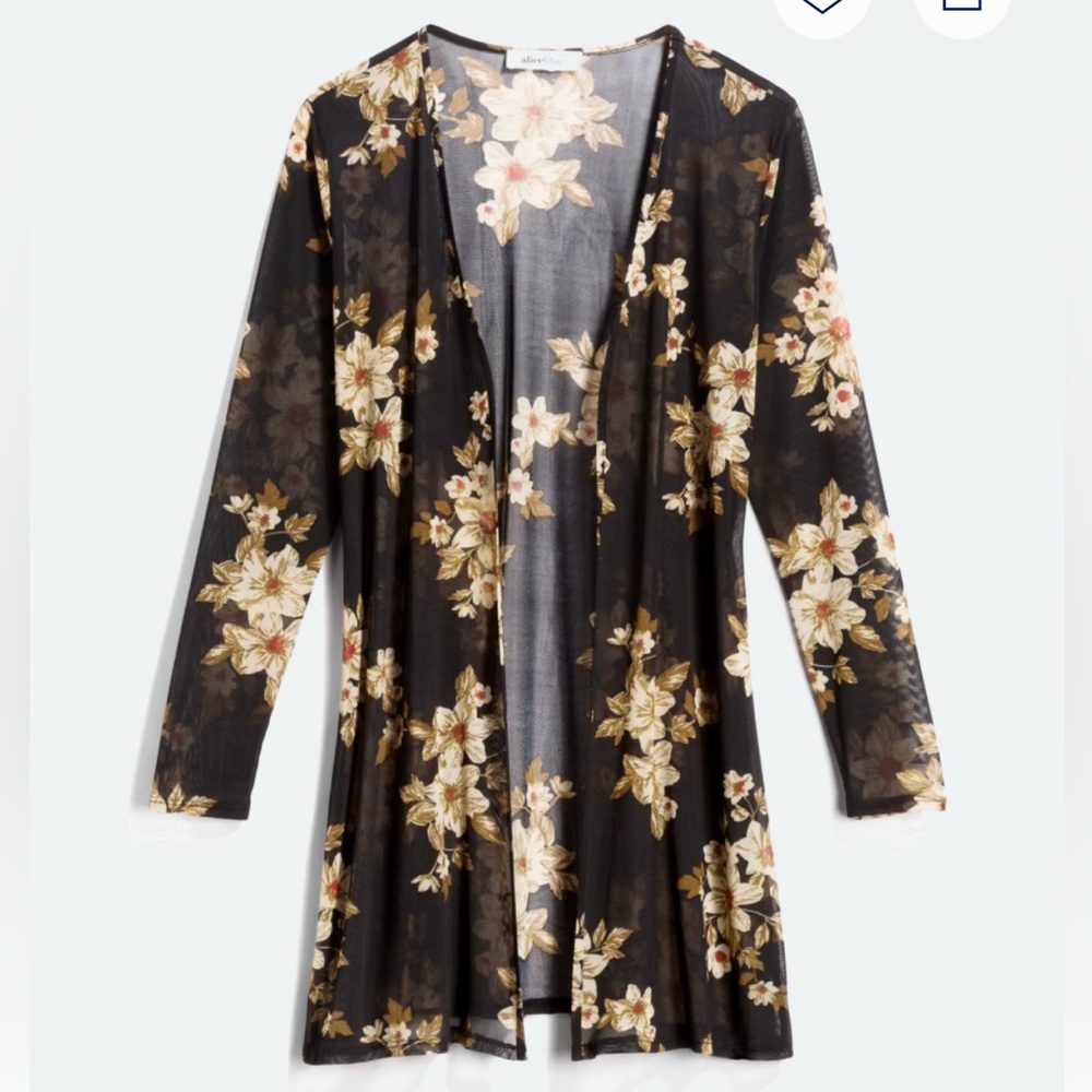 Floral Sheer Kimono Cardigan